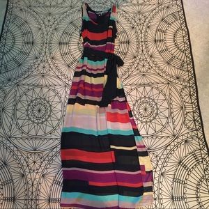 Guess multicolor striped maxi dress XS